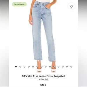 Agolde 90s Mid Rise Loose Fit in Snapshot